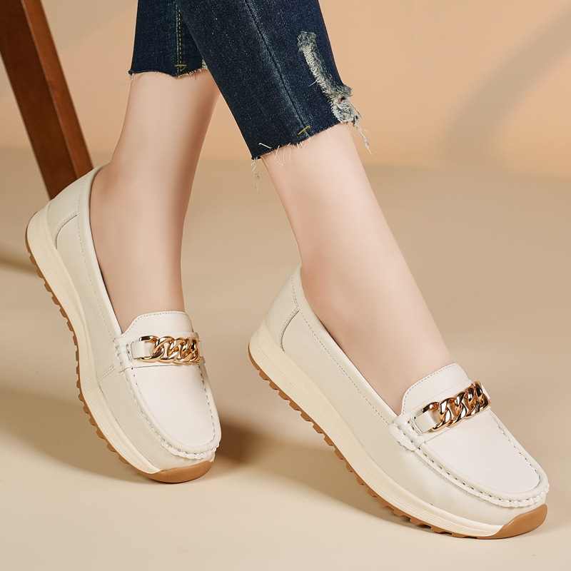 Women'S Shoes Easy Street - Women's Chain Detail Loafers Platform Sole