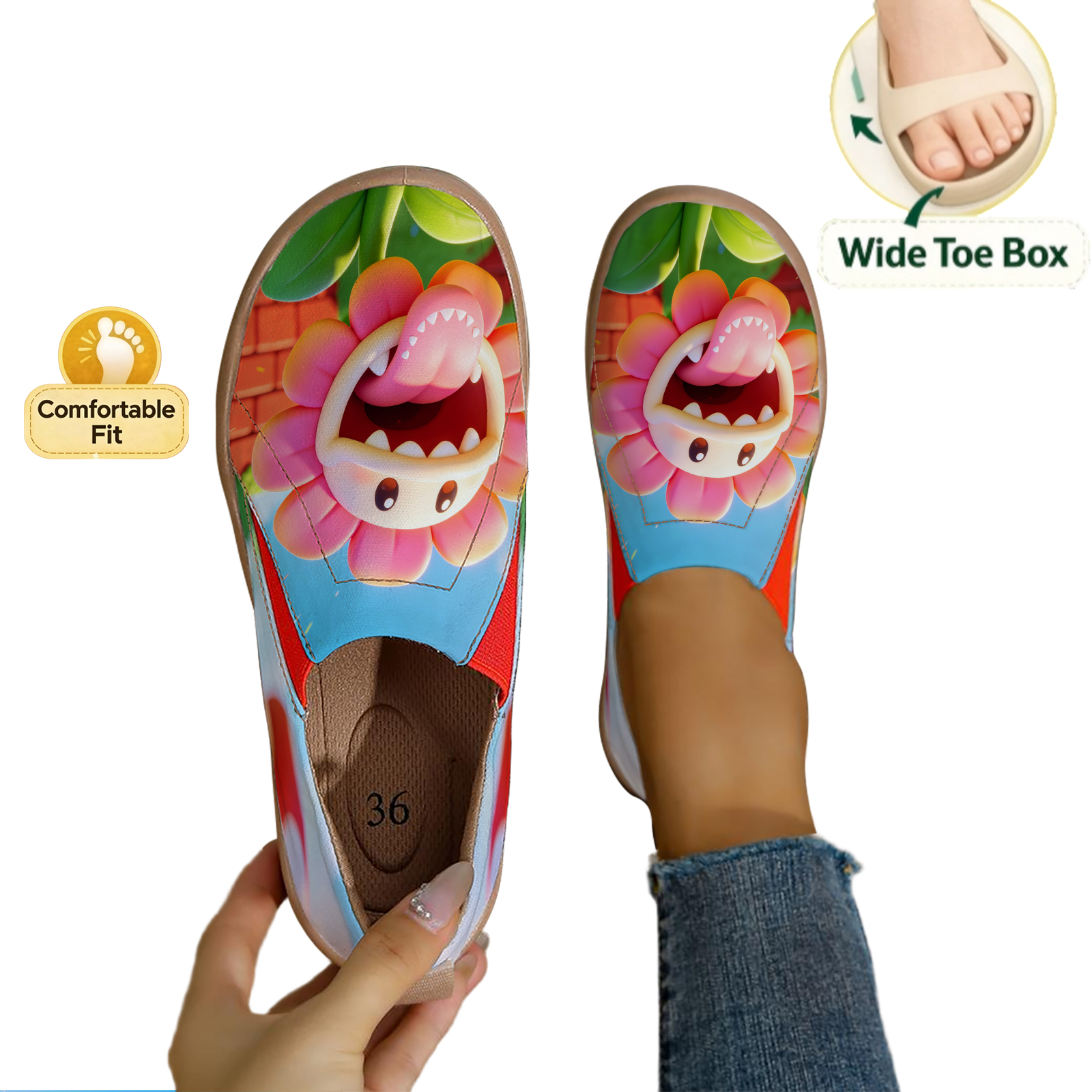 Women's Wide Toe Box Cute Cart - Women'S Shoes With Wide Toe Box review and price