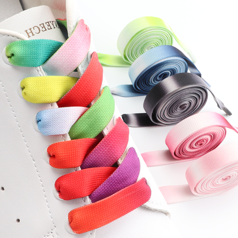 Rainbow Gradient Flat Shoelace - Women Shoes Mk review and price