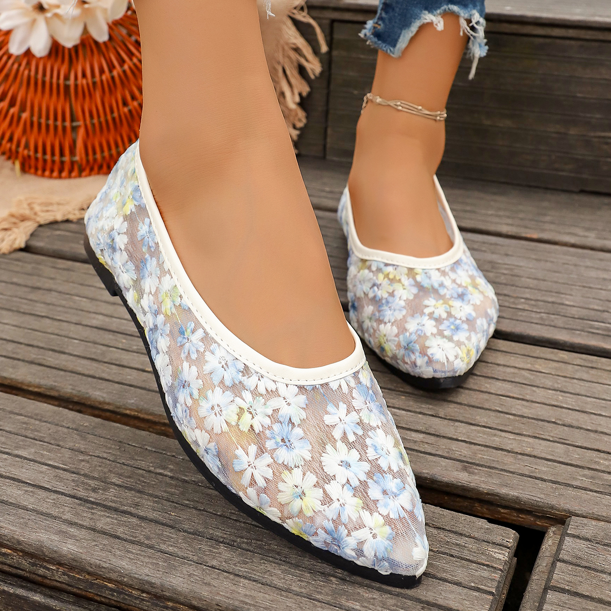Summer Elegant Flower Low Heel - Women'S Shoes Large review and price