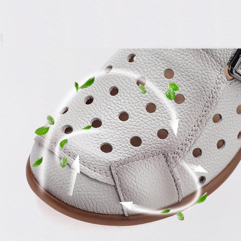 New Cow leather low heel sanda - Women Shoes Model review and price