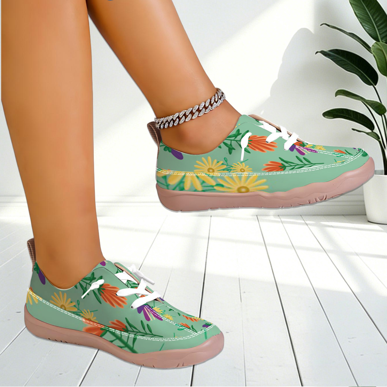 Casual Shoes Floral Print Wide - Women'S Shoes With Wide Toe Box review and price