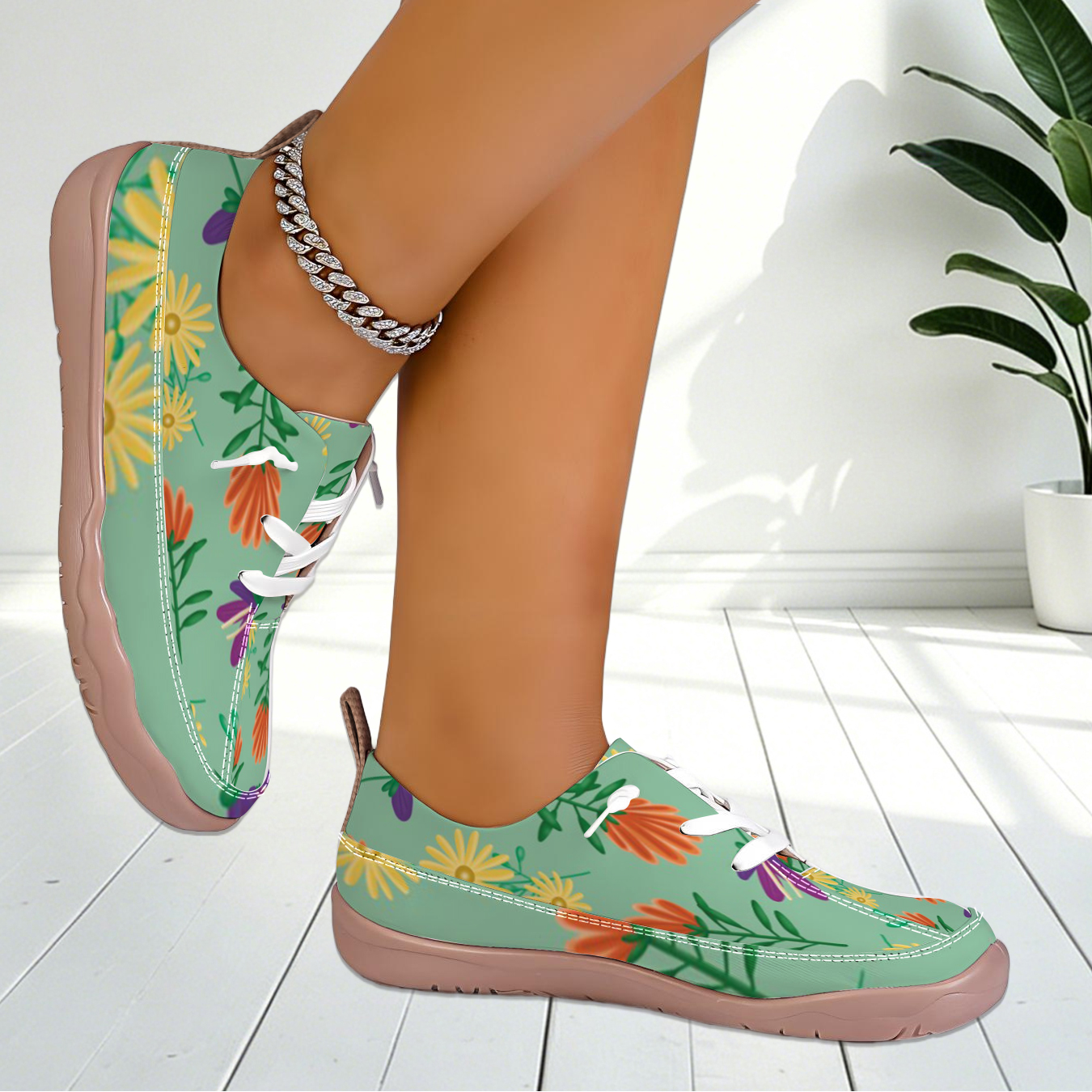 Casual Shoes Floral Print Wide - Women'S Shoes With Wide Toe Box review and price
