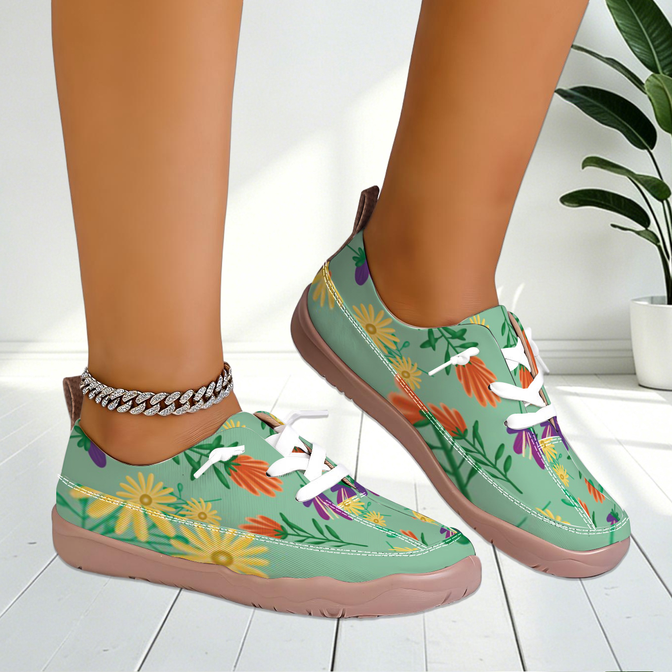 Casual Shoes Floral Print Wide - Women'S Shoes With Wide Toe Box review and price
