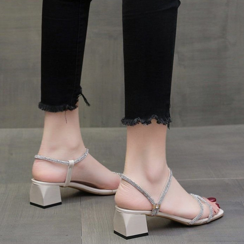 Women's Square Toe Rhinestone  - Women Shoes Model review and price